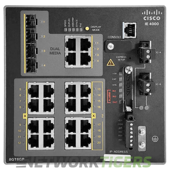Cisco IE-4000-8GT8GP4G-E IE 4000 16x 1GB (8x PoE) RJ45 4x 1GB Combo Switch
