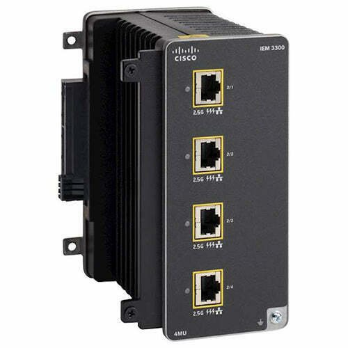 Cisco - IE3300 rugged series expantion module with 4 2.5G coper (4PPOE) - IEM-3300-4MU