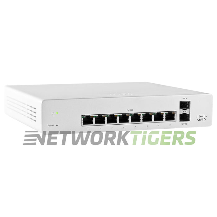 Cisco Meraki MS220-8P-HW 8x 1GB PoE+ RJ45 2x 1GB SFP+ Unclaimed Switch