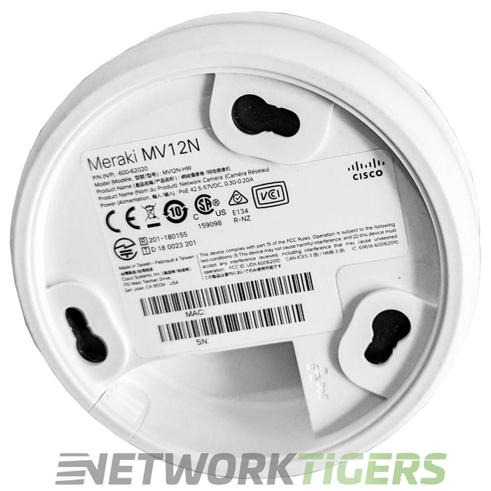 Cisco Meraki MV12W-HW 256GB Wide Angle Mini Dome Camera