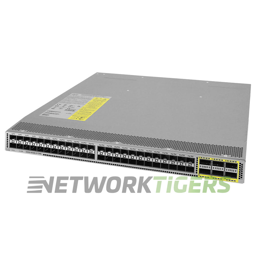 Cisco N3K-C3172PQ-10GE 48x 10GB SFP+ 6x 40GB QSFP+ Front-to-Back Airflow Switch