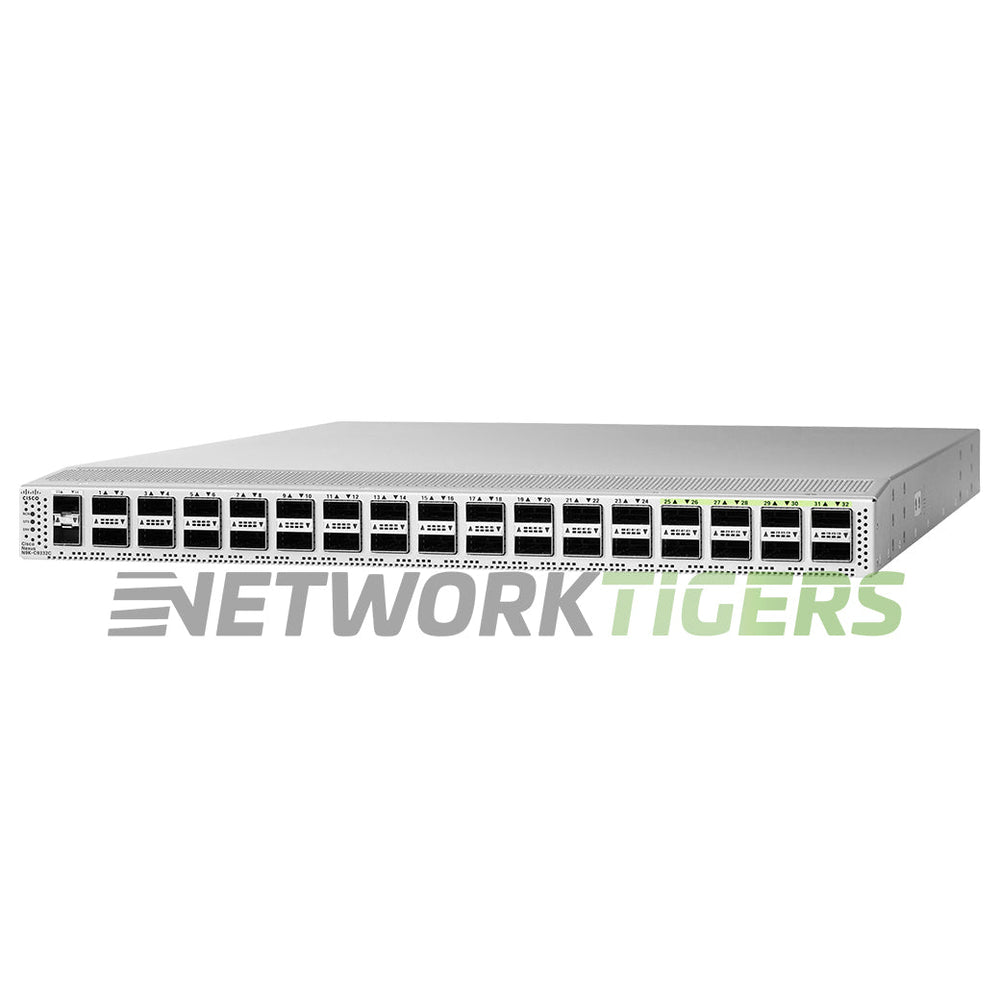 Cisco N9K-C9332C Nexus 9000 32x 100GB QSFP28 2x 10GB SFP+ B-F Airflow Switch