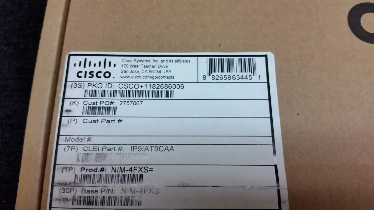 Cisco NIM-4FXS 4-port Network Interface Module 4000 Series ISRs 1934 Cisco