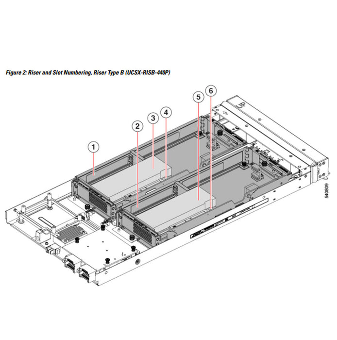 Cisco PCI-e Node Riser Cage, HHHL GPU | UCSX-RIS-B-440P