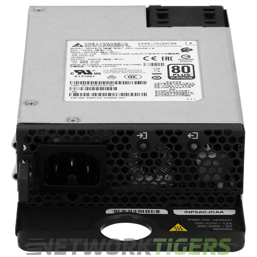 Cisco PWR-C6-1KWAC Catalyst 9200 Series 1000W AC Config 6 Switch Power Supply