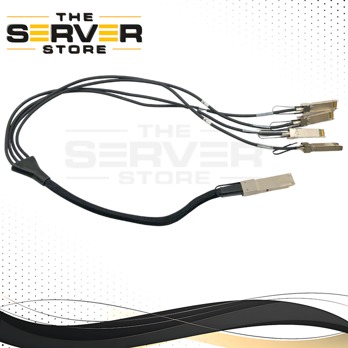 Cisco QSFP+ to 4x SFP+ Passive Direct Attach Copper (DAC) Breakout Cable. 1-Meter (1M) Length. P/N: QSFP-4SFP10G-CU1M.