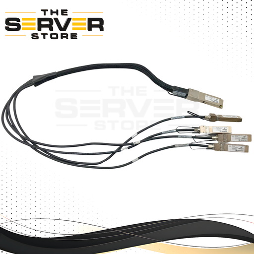 Cisco QSFP+ to 4x SFP+ Passive Direct Attach Copper (DAC) Breakout Cable. 1-Meter (1M) Length. P/N: QSFP-4SFP10G-CU1M.