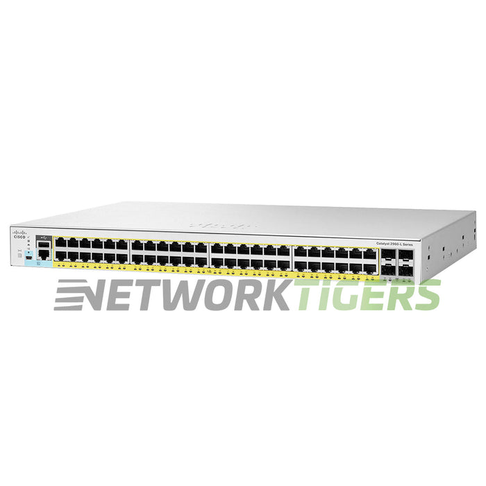 Cisco WS-C2960L-48PQ-LL Catalyst 2960L 48x 1GB PoE+ RJ45 4x 10GB SFP+ Switch