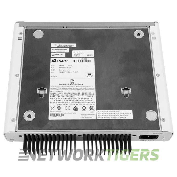 Cisco WS-C3560CX-12PC-S Catalyst 3560CX 12x 1GB PoE+ RJ45 2x SFP 2x RJ45 Switch