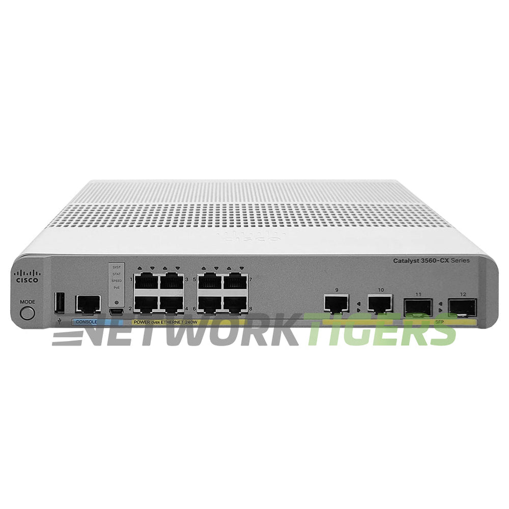 Cisco WS-C3560CX-8PC-S Catalyst 3560CX 10x 1GB (8x PoE+) RJ45 2x 1GB SFP Switch