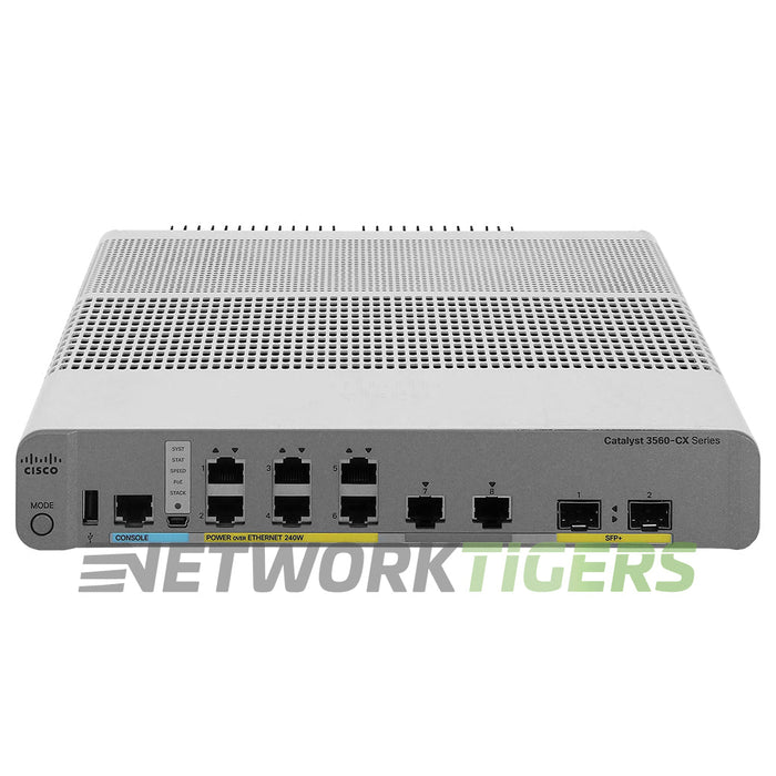 Cisco WS-C3560CX-8XPD-S 6x 1GB PoE+ RJ45 2x MultiGB RJ45 2x 10GB SFP+ Switch