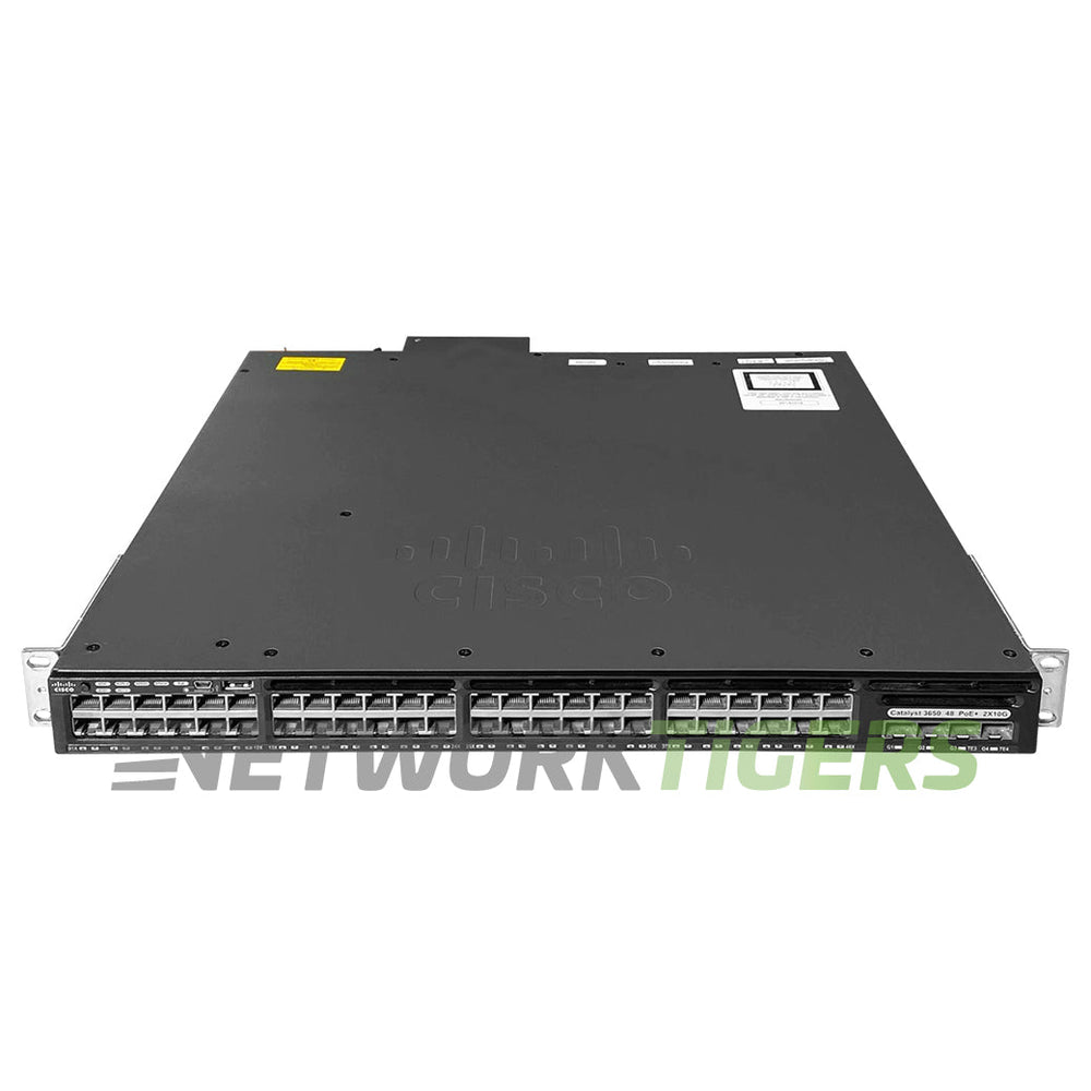 Cisco WS-C3650-48FQ-S 48x 1GB PoE+ RJ45 4x 10GB SFP+ Switch
