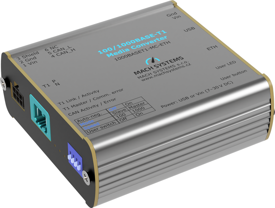100/1000 BASE-T1 to Ethernet Converter (TE MATEnet)