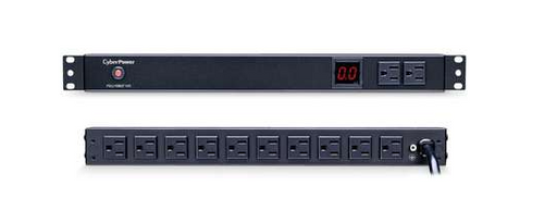 CyberPower PDU15M2F10R Metered PDU, 15A 120V, 1U 12-Outlet NEMA 5-15R, New