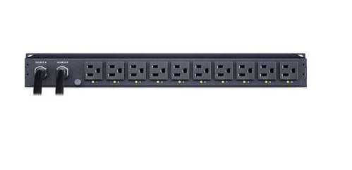 CyberPower PDU44001 Switched ATS PDU, 10-Outlet NEMA 5-15R, Dual 5-15P, New