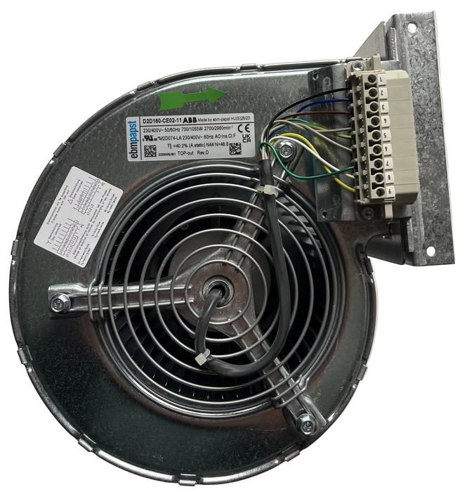 Ebm-papst D2D160-CE02-11 3~230/400V 700/1055W 1.1/2.82A 2700/2960rpm Centrifugal Blower for ABB ACS800 Inverter
