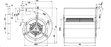 D4E225-FH01-06 ebm papst  fan 1060W 5.38A