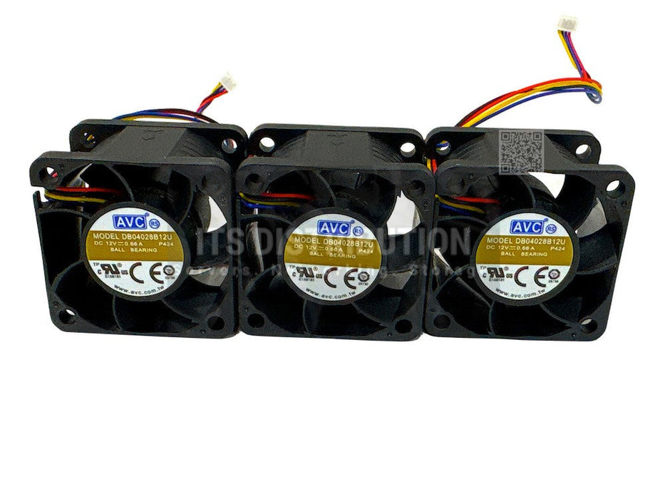 DB04028B12U I AVC DC 12V P424 40mm Fans for HPE Aruba 2930F Switches LOT OF 3