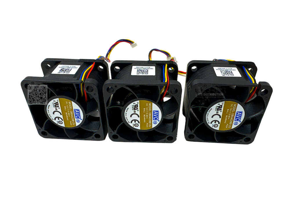 DB04028B12U I AVC DC 12V P424 40mm Fans for HPE Aruba 2930F Switches LOT OF 3