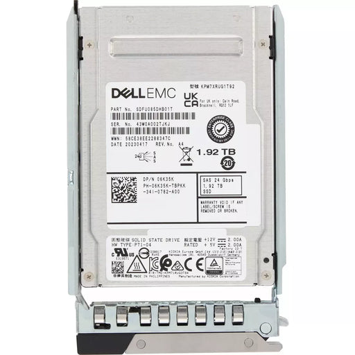 DELL 6K35K 1.92Tb SAS-24Gbps Read Intensive 1DWPD 2.5-Inch SSD | USED