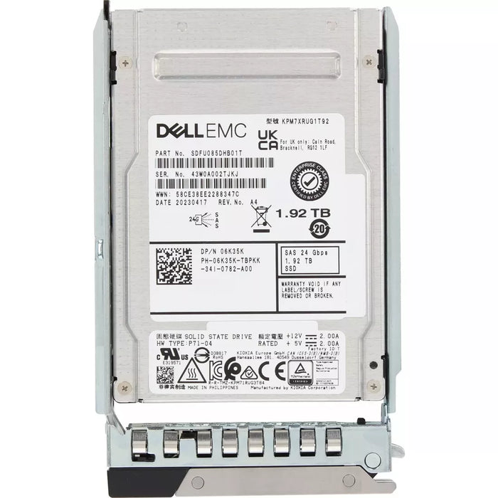 DELL 6K35K 1.92Tb SAS-24Gbps Read Intensive 1DWPD 2.5-Inch SSD | USED