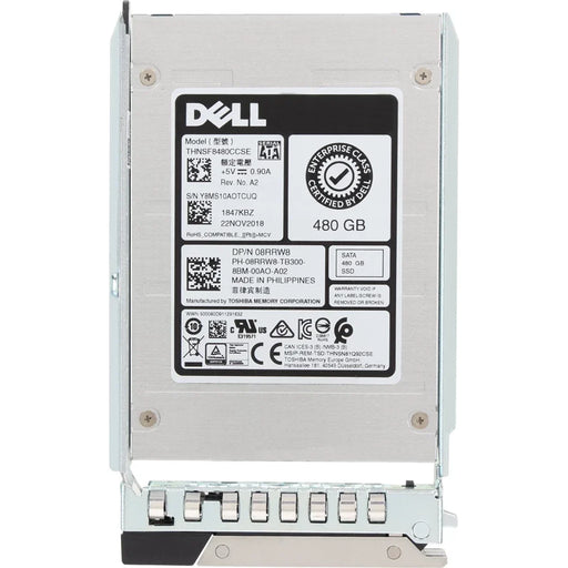 DELL 8RRW8 480GB SATA-6Gbps Read Intensive 1 DWPD 2.5 Inch Hot Plug SSD New | USED