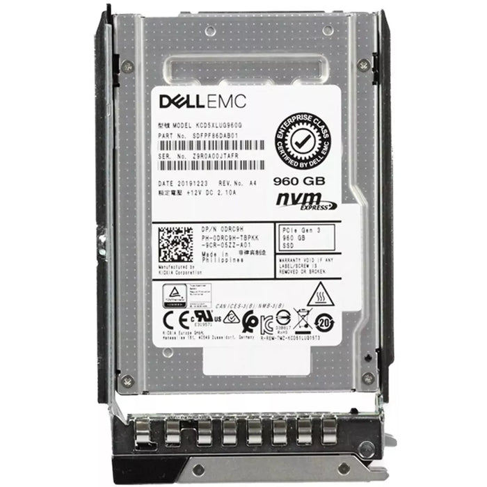 DELL DRC9H 960GB NVME PCIe Gen3x4 U.2 2.5in Solid State Drive | USED