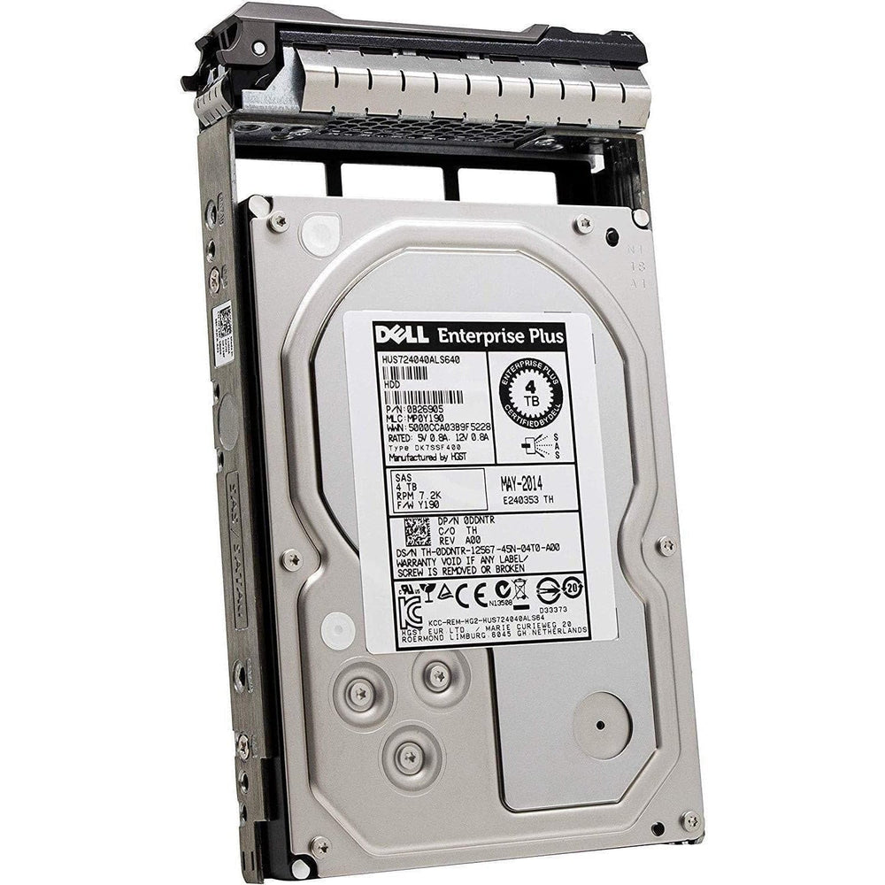 DELL ENTERPRISE CLASS 4TB 7.2K RPM SAS 3.5" 6Gbps HARD DRIVE W/TRAY FOR PowerEdge R210 II R220 R310 R320 R410 R415 R420 R510 R515 R520 R710 R720 R720XD T110 II T310 T320 T410 T420 T620 T710-FoxTI