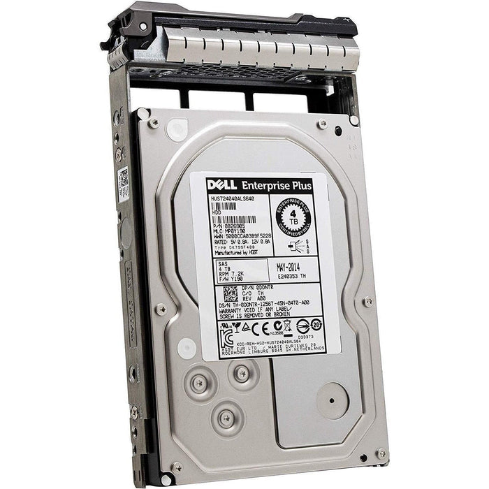 DELL ENTERPRISE CLASS 4TB 7.2K RPM SAS 3.5" 6Gbps HARD DRIVE W/TRAY FOR PowerEdge R210 II R220 R310 R320 R410 R415 R420 R510 R515 R520 R710 R720 R720XD T110 II T310 T320 T410 T420 T620 T710-FoxTI