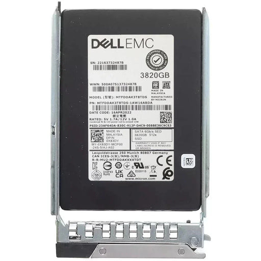 DELL X83DY 3.82Tb SED SATA-6Gbps 2.5Inch R-I 1DWPD SSD | BRAND NEW