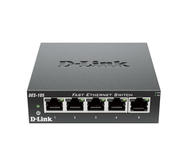 DES-105 - D-Link 5-Ports 10/100BASE-TX Ethernet Network Switch