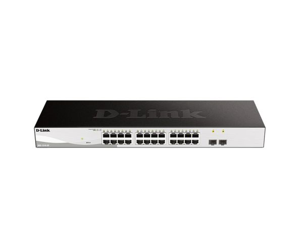 DGS-1210-26 - D-Link 24-Ports 10/100/1000BASE-T Ethernet Rack-mountable Network Switch with 2-Ports SFP