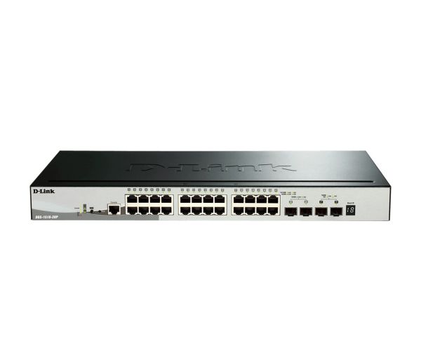 DGS-1210-28 - D-Link 24-Ports 10/100/1000BASE-T Ethernet Rack-mountable Network Switch with 4-Ports SFP