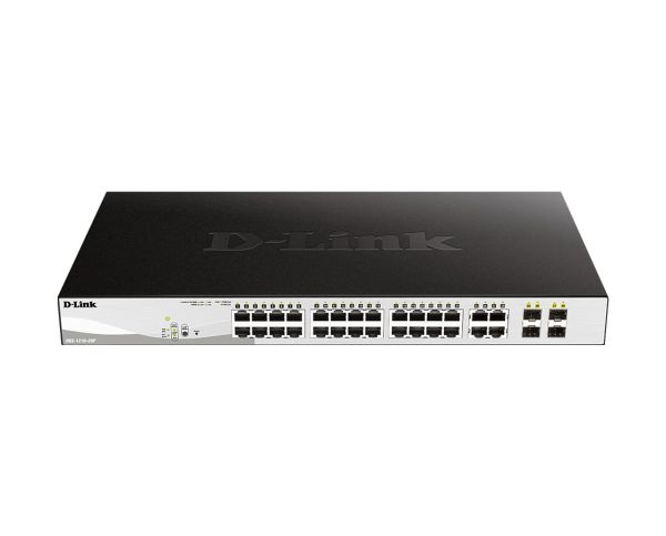 DGS-1210-28MP - D-Link 28-Ports 10/100/1000BASE-T Ethernet Rack-mountable Network Switch with 4-Ports SFP