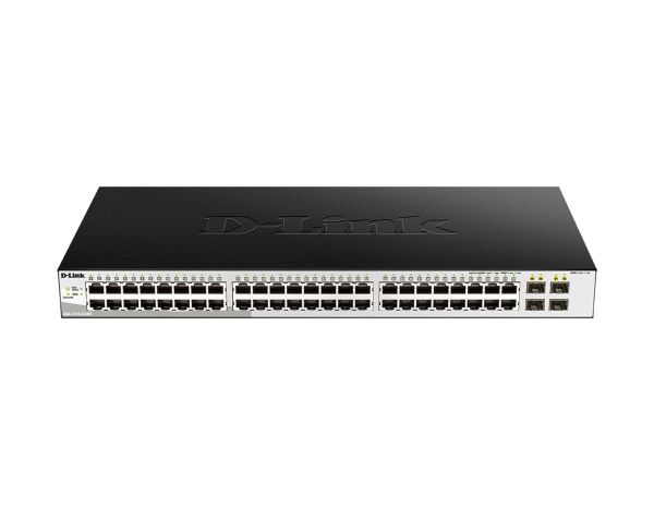 DGS-1210-52/ME - D-Link 48-Ports 10/100/1000BASE-T Ethernet Rack-mountable Network Switch 4-Ports SFP