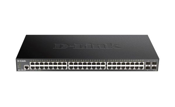 DGS-1510-52X - D-Link 48-Ports 10/100/1000BASE-T Ethernet Rack-mountable Network Switch with 4-Ports SFP+