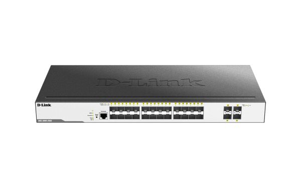 DGS-3000-28XS - D-Link 24-Ports 1000BASE-X SFP Layer 2 Rack-mountable Managed Network Switch with 4-Ports SFP+