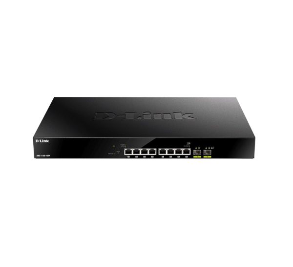 DMS-1100-10TP - D-Link 8-Ports 100/1000/2.5GBASE-T Ethernet Rack-mountable Network Switch with 2-Ports SFP+