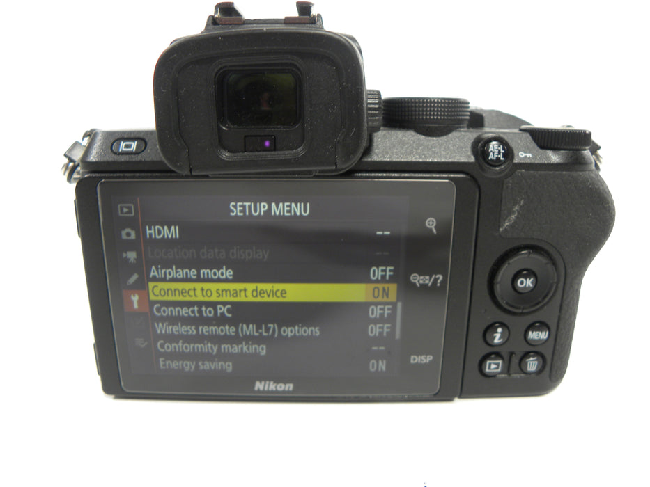 Nikon Z50 20.8mp Digital Mirrorless Body Only Shutter Ct. 9,432