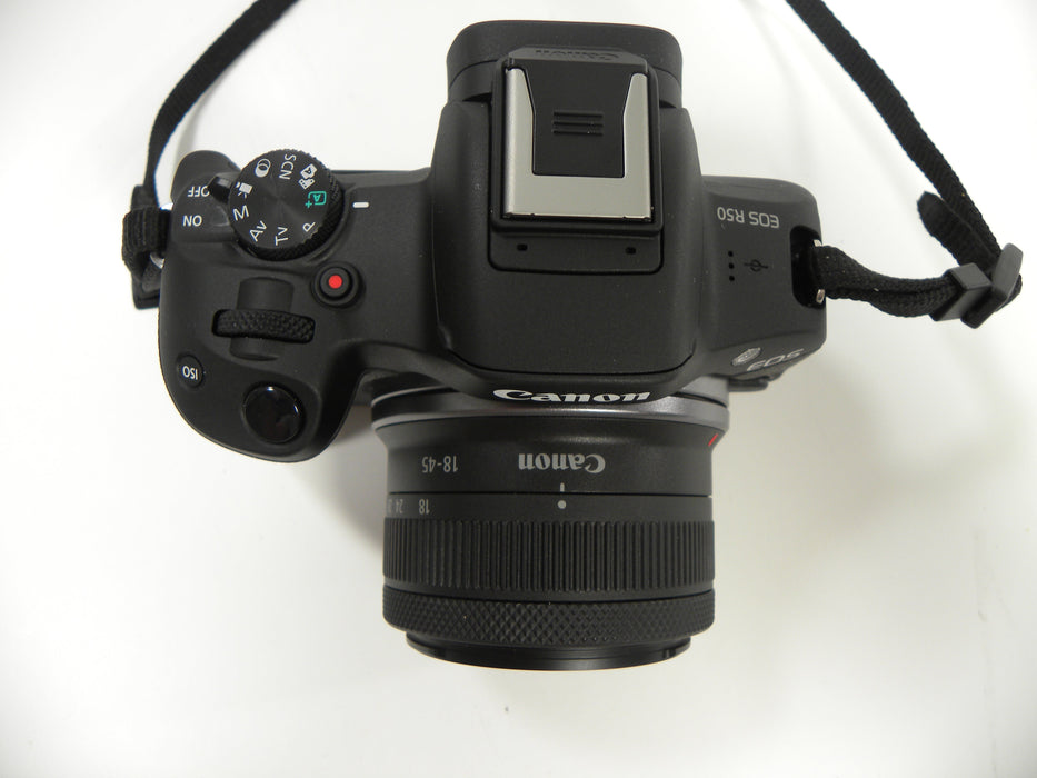 Canon EOS R50 24.2mp Digital Mirrorless w/RF-S 18-45mm Shutter Ct.