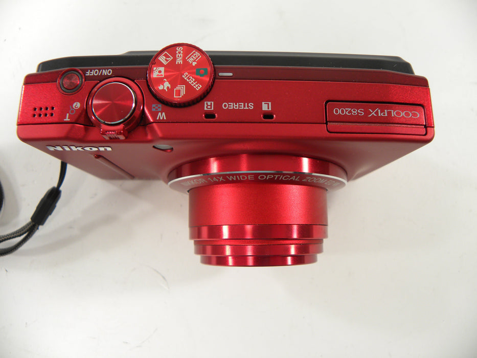 Nikon Coolpix S8200 16.1mp Digital Camera (Red)