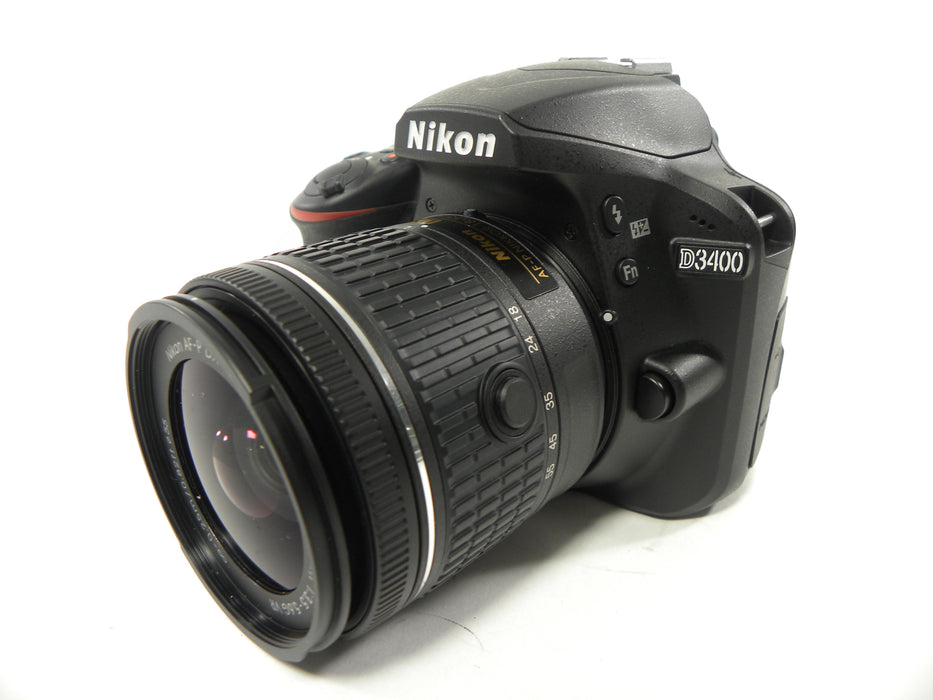 Nikon D3400 24.2mp Digital SLR w/Nikkor AF-P 18-55 Shutter Ct. #97