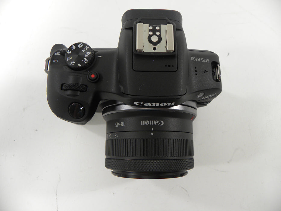 Canon EOS R100 24.1mp Digital Mirrorless w/RF-S 18-45mm f4.5-6.3 IS STM