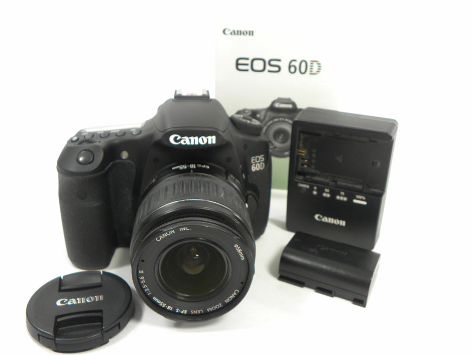 Canon EOS 60D 18mp Digital SLR w/EF-S 18-55 II Shutter Ct. 389