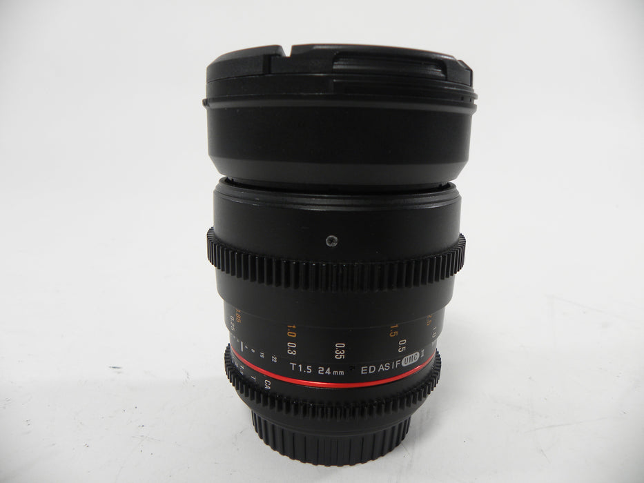 Rokinon 24mm f1.5 Canon EF-S Mount  Parts only AS IS