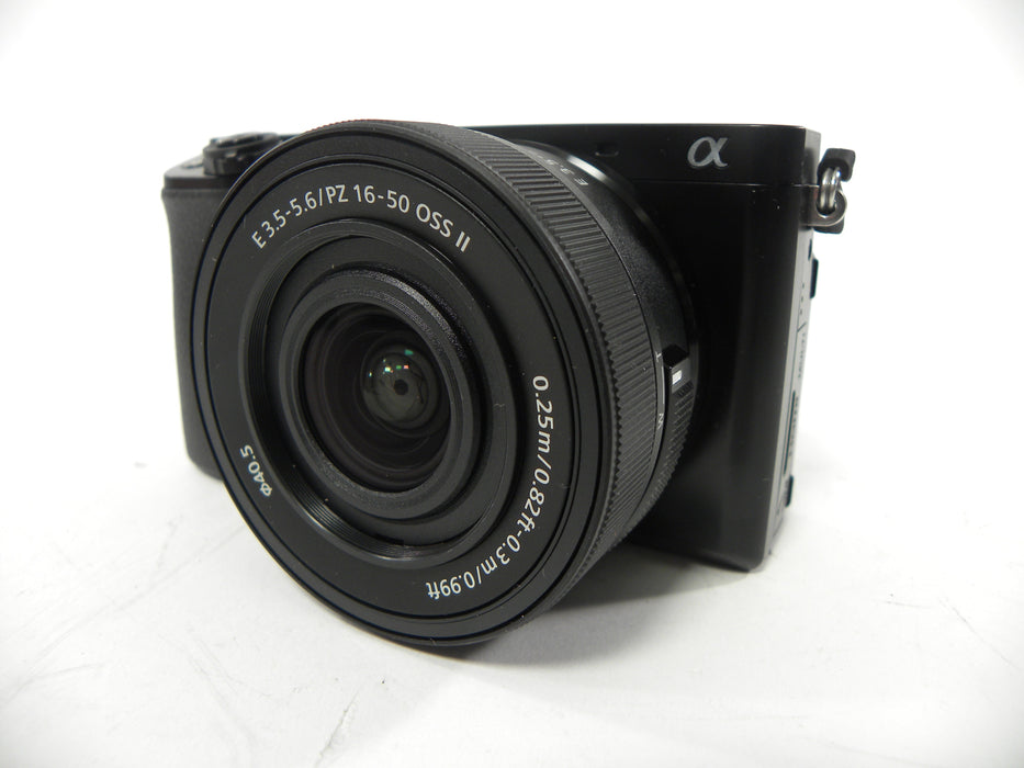Sony a6100 24.2mp Digital Mirrorless w/PZ 16-50 f3.5-5.6 OSS II Shutter Ct. 2