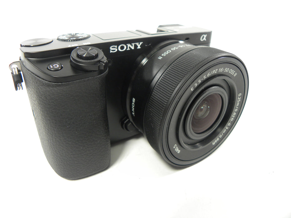Sony a6100 24.2mp Digital Mirrorless w/PZ 16-50 f3.5-5.6 OSS II Shutter Ct. 2