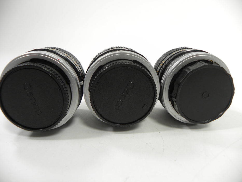 Canon FD 50mm f1.4 Lot of 3  AS IS No Returns (Parts or Repair)