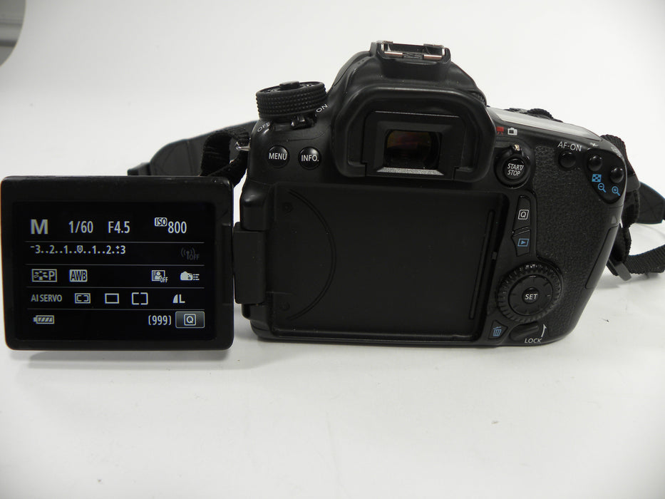 Canon EOS 70D 20.2 mp Digital SLR w/EF-S 18-55 IS STM Shutter Ct. 81,423