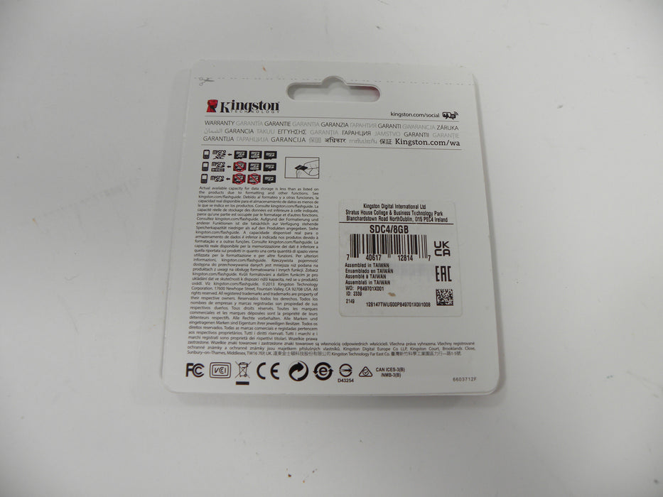 Kingston Technology 8GB Micro  SDHC Class 4 SD Memory card w/adapter